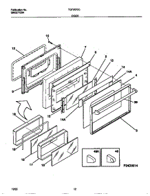 06 - Door parts for Frigidaire Range TGF357CCTA from AppliancePartsPros.com