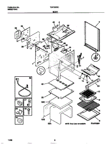 04 - Body parts for Frigidaire Range TGF350SCWB from AppliancePartsPros.com