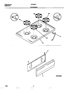 05 - Top / Drawer parts for Frigidaire Range TGF350SCWB from AppliancePartsPros.com