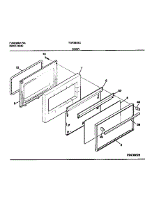 06 - Door parts for Frigidaire Range TGF350SCWB from AppliancePartsPros.com