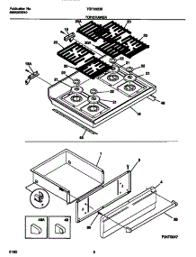 05 - Top / Drawer parts for Frigidaire Range TGF362BBBA from AppliancePartsPros.com