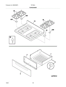09 - Top / Drawer parts for Tappan Range TGF364AQF from AppliancePartsPros.com