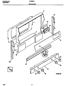 02 - Backguard parts for Frigidaire Range TGF366CFTA from AppliancePartsPros.com