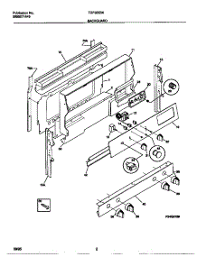 02 - Backguard parts for Frigidaire Range TGF355BXWA from AppliancePartsPros.com