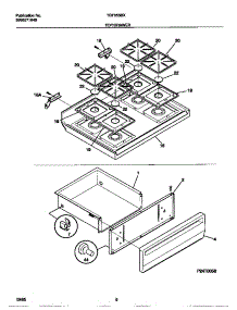 05 - Top / Drawer parts for Frigidaire Range TGF355BXWA from AppliancePartsPros.com