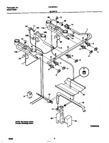 03 - Burner parts for Frigidaire Range TGF605WCW1 from AppliancePartsPros.com