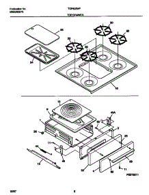 05 - Top / Drawer parts for Frigidaire Range TGF605WFW1 from AppliancePartsPros.com