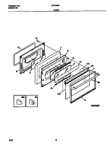 06 - Door parts for Frigidaire Range TGF355BFDB from AppliancePartsPros.com