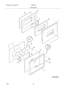 11 - Door parts for Tappan Range TGF657BFU2 from AppliancePartsPros.com