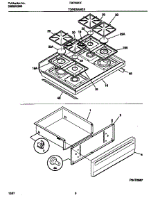 05 - Top / Drawer parts for Frigidaire Range TGF366CFSA from AppliancePartsPros.com