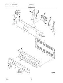 03 - Backguard parts for Tappan Range TGFS26CSB from AppliancePartsPros.com