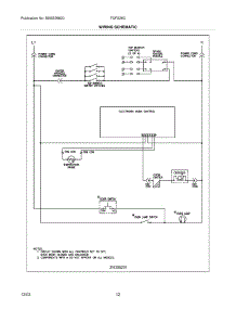 12 - Wiring Schematic parts for Tappan Range TGFS26CSB from AppliancePartsPros.com