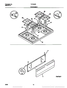 05 - Top / Drawer parts for Frigidaire Range TGF364SCDA from AppliancePartsPros.com
