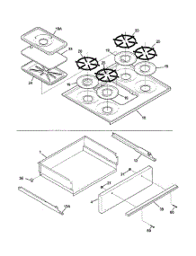 Top / Drawer parts for Tappan Range TGF657BFB2 from AppliancePartsPros.com
