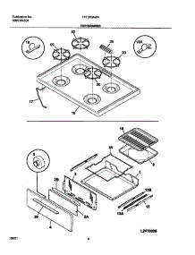09 - Top / Drawer parts for Tappan Range TPF303AWA from AppliancePartsPros.com