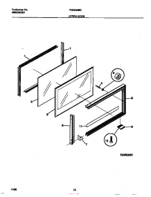 09 - Upper Door parts for Frigidaire Range TGO346BCWD from AppliancePartsPros.com