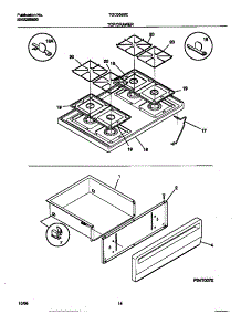 08 - Top / Drawer parts for Frigidaire Range TGO356BCDD from AppliancePartsPros.com