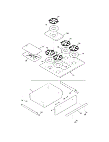 Top / Drawer parts for Tappan Range TGF657BFD5 from AppliancePartsPros.com