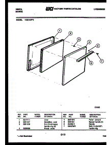 03 - Door Parts parts for Frigidaire Range VG21AW3 from AppliancePartsPros.com