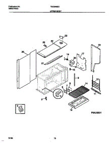 06 - Upper Body parts for Frigidaire Range TGO346BCWA from AppliancePartsPros.com