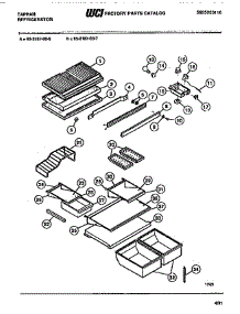 03 - Shelves, Controls, Divider, Mullion parts for Frigidaire Refrigerator 95-2187-45-07 from AppliancePartsPros.com