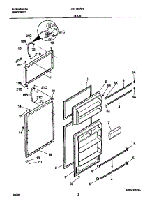 02 - Door parts for Frigidaire Refrigerator TRT16NRHW2 from AppliancePartsPros.com