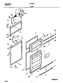 Door parts for Tappan Refrigerator TRT16NRHW4 from AppliancePartsPros.com