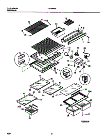 04 - Shelves, Controls, Divider, Mullion parts for Frigidaire Refrigerator TRT19PNBD0 from AppliancePartsPros.com