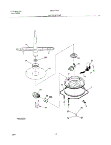 09 - Motor & Pump parts for Frigidaire Dishwasher MDB125RHD2 from AppliancePartsPros.com