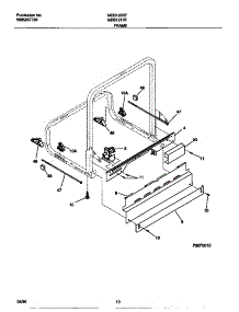 06 - Frame parts for Frigidaire Dishwasher MDB121RFS0 from AppliancePartsPros.com