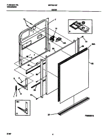 03 - Door parts for Frigidaire Dishwasher MDP531GFR1 from AppliancePartsPros.com
