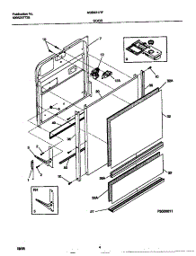 03 - Door parts for Frigidaire Dishwasher MDB631RFS0 from AppliancePartsPros.com