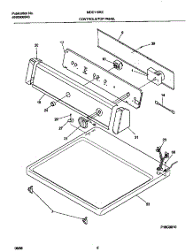 04 - Controls / Top Panel parts for Frigidaire Dryer MDE116REW1 from AppliancePartsPros.com