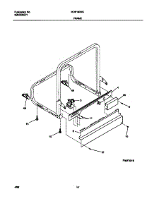 06 - Frame parts for Frigidaire Dishwasher MDB100RGD0 from AppliancePartsPros.com