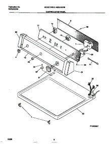 04 - Controls / Top Panel parts for Frigidaire Dryer MDE216RBW2 from AppliancePartsPros.com