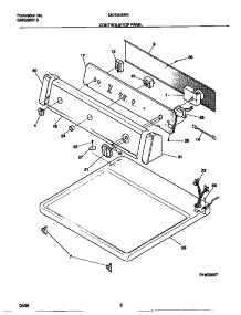 04 - Controls / Top Panel parts for Frigidaire Dryer MDE546RES0 from AppliancePartsPros.com