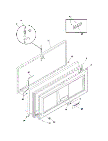 Universal / Multiflex (Frigidaire) Freezer Door parts for Frigidaire Freezer CFC07M4AW4 from AppliancePartsPros.com