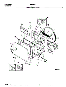 03 - Front Panel / Lint Filter parts for Frigidaire Dryer MDE546RET0 from AppliancePartsPros.com