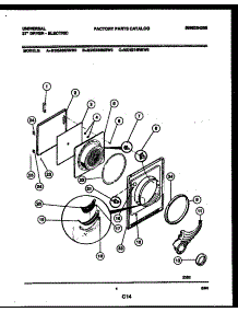 03 - Door Parts parts for Frigidaire Dryer MDE436RBD0 from AppliancePartsPros.com