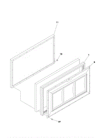 Universal / Multiflex (Frigidaire) Freezer Door parts for Frigidaire Freezer CFC05M0HW3 from AppliancePartsPros.com