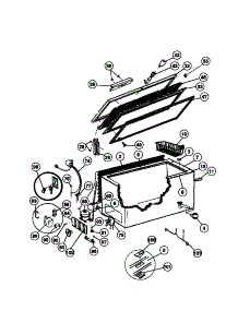 02 - Door, Cabinet, And Unit parts for Frigidaire Freezer MFC15M3BW1 from AppliancePartsPros.com