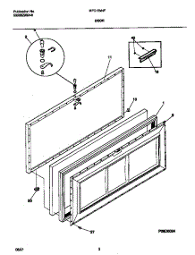 02 - Door parts for Frigidaire Freezer MFC15M4FW1 from AppliancePartsPros.com
