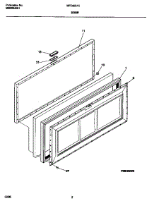 02 - Door parts for Frigidaire Freezer MFC09S1CW0 from AppliancePartsPros.com