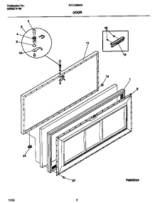 02 - Door parts for Frigidaire Freezer MFC25M4BW4 from AppliancePartsPros.com
