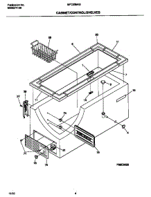 03 - Cabinet / Control / Shelves parts for Frigidaire Freezer MFC25M4BW4 from AppliancePartsPros.com