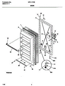 02 - Door parts for Frigidaire Freezer MFU14F3BW3 from AppliancePartsPros.com