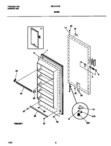 02 - Door parts for Frigidaire Freezer MFU14F3BW6 from AppliancePartsPros.com