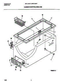 03 - Cabinet / Control / Shelves parts for Frigidaire Freezer MFC15M4FW0 from AppliancePartsPros.com
