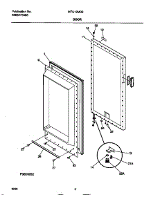02 - Door parts for Frigidaire Freezer MFU12M0BW3 from AppliancePartsPros.com