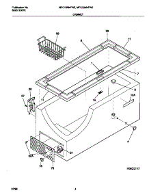 03 - Cabinet parts for Frigidaire Freezer MFC15M4FW2 from AppliancePartsPros.com